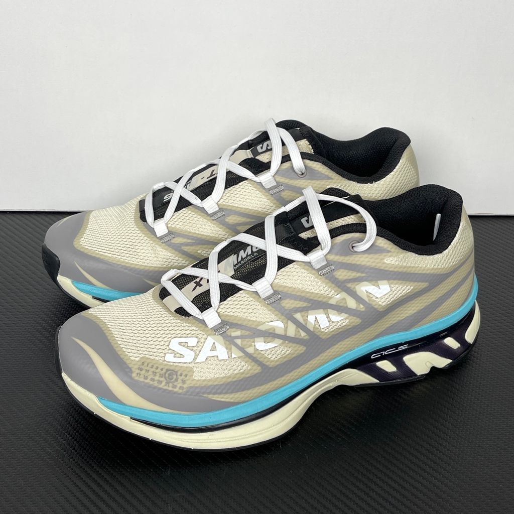 Shop MM6 Maison Margiela x Salomon XT-MM6 L49199900 in Aspargus Green, Gull and Blue Curacao with Agile Chassis, EnergyCell+ cushioning and EndoFit.