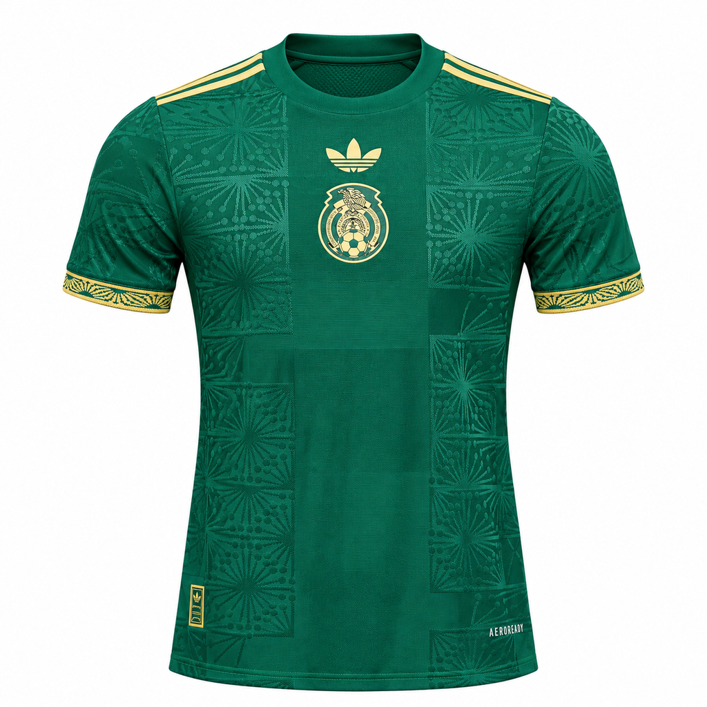Mexico Trophy Edition Player Version Football Jersey Green