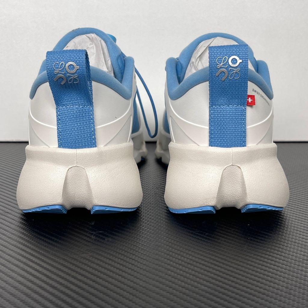 On x LOEWE Cloudsolo 3MF30664608 Blue White men's lifestyle sneakers LOEWE x On Cloudsolo 3MF30664608 blue white engineered mesh CloudTec sneakers On Cloudsolo LOEWE 3MF30664608 blue white sculptural heel luxury sneakers