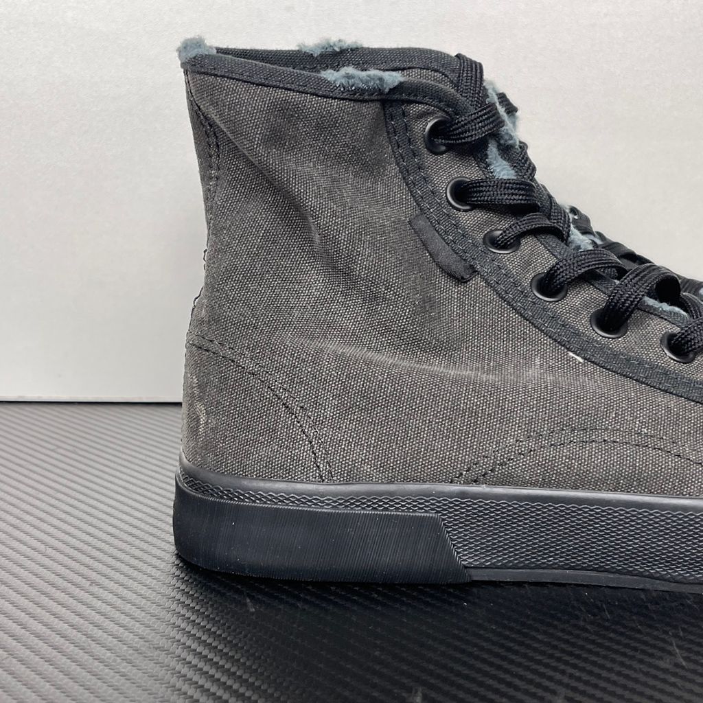 Balenciaga Paris High 688752 W3RC1 1090 Black destroyed canvas sneakers Balenciaga Paris High Black 688752W3RC11090 distressed high top canvas shoes Balenciaga 688752 W3RC1 1090 Black vulcanized canvas high top sneakers
