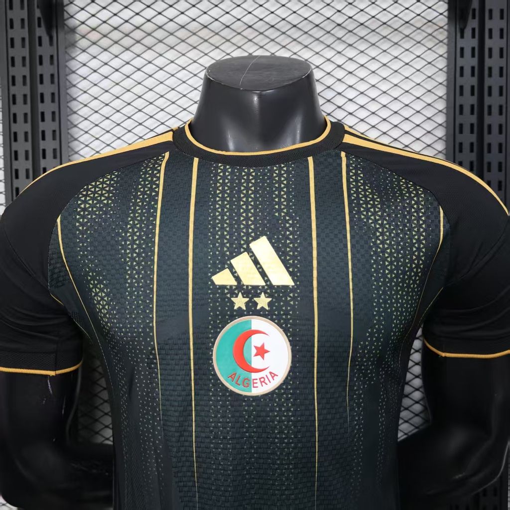 Algeria National Team Inspired Black Gold Jersey