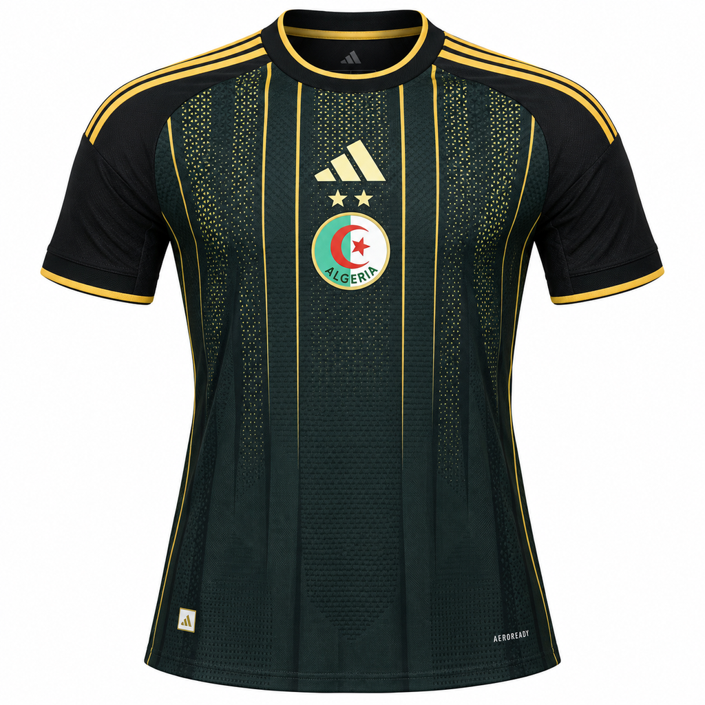 Algeria Black Gold Football Jersey