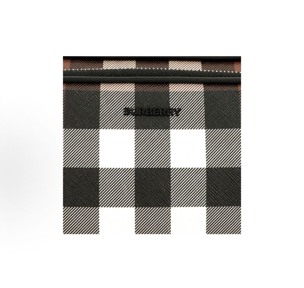 Burberry Paddy Check Crossbody Bag 80491451 Dark Birch Brown Burberry Paddy Bag Dark Birch Brown check men's messenger crossbody bag Burberry 80491451 Dark Birch Brown check leather trim shoulder bag