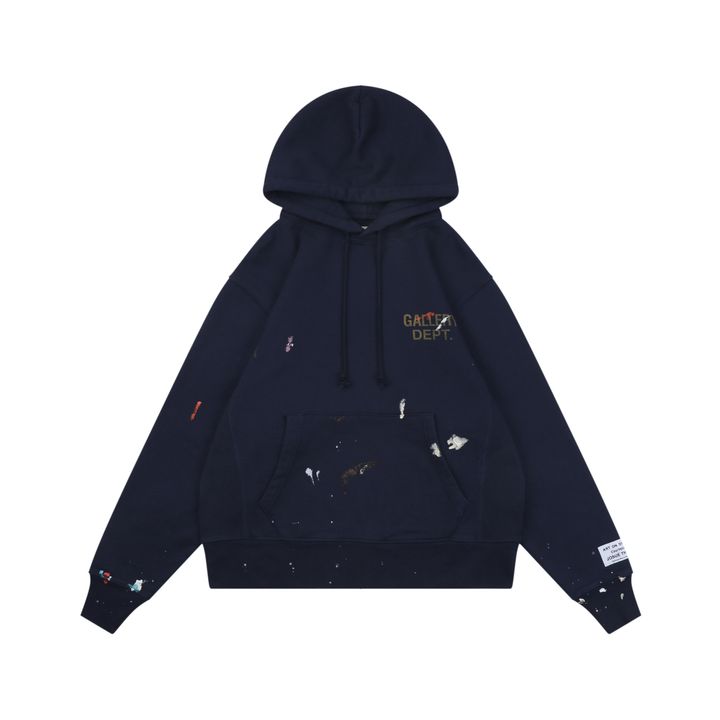 Gallery Dept Blue Purple Graffiti Painted Hoodie