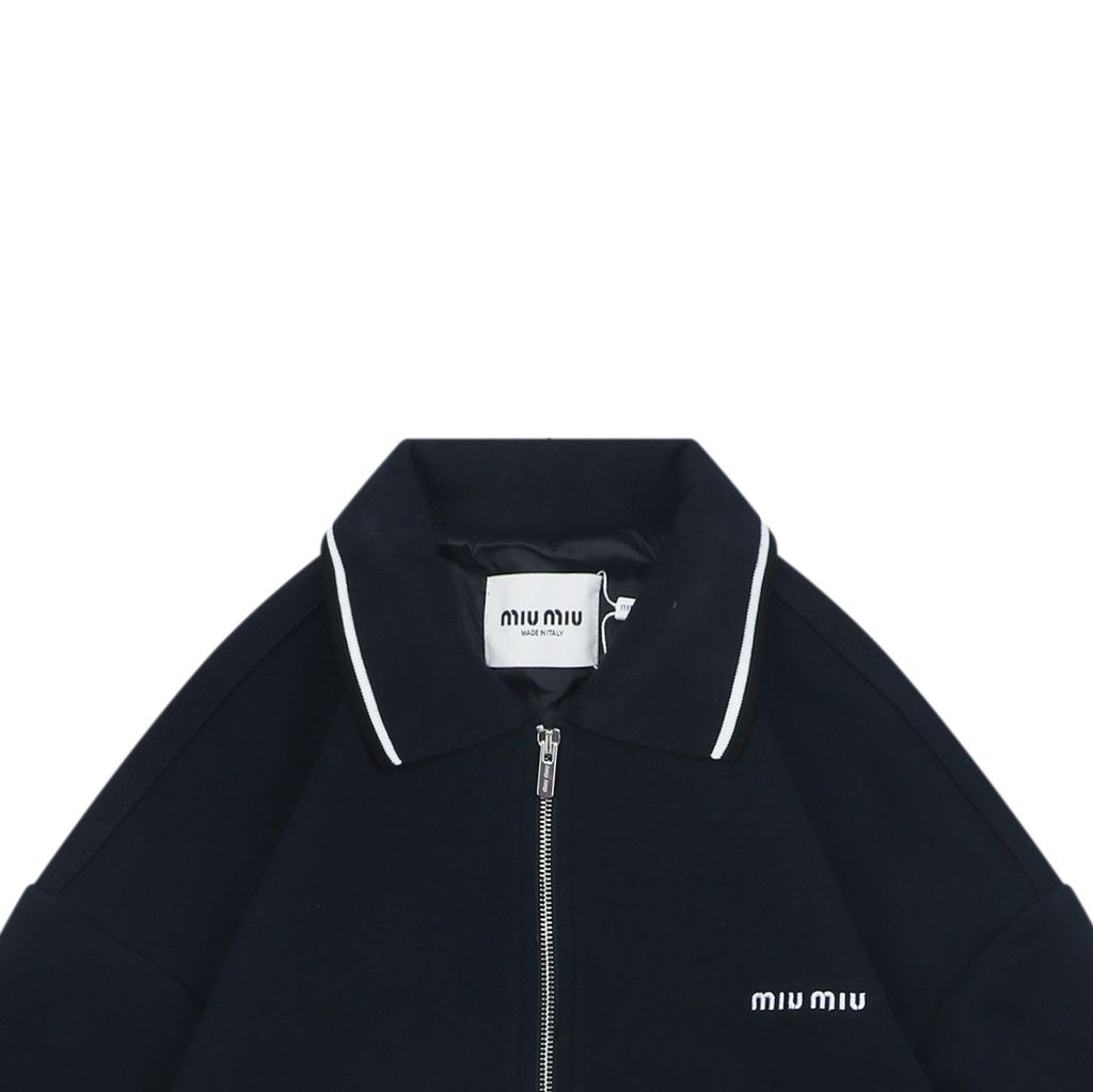 Miu Miu Double Face Wool Rib Collar Jacket