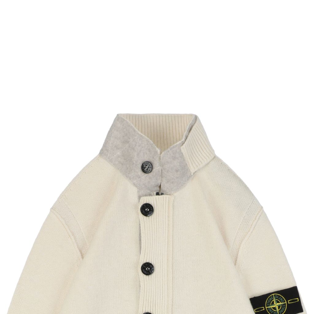 Stone Island 100% Sheep Wool Panelled Jacket Beige