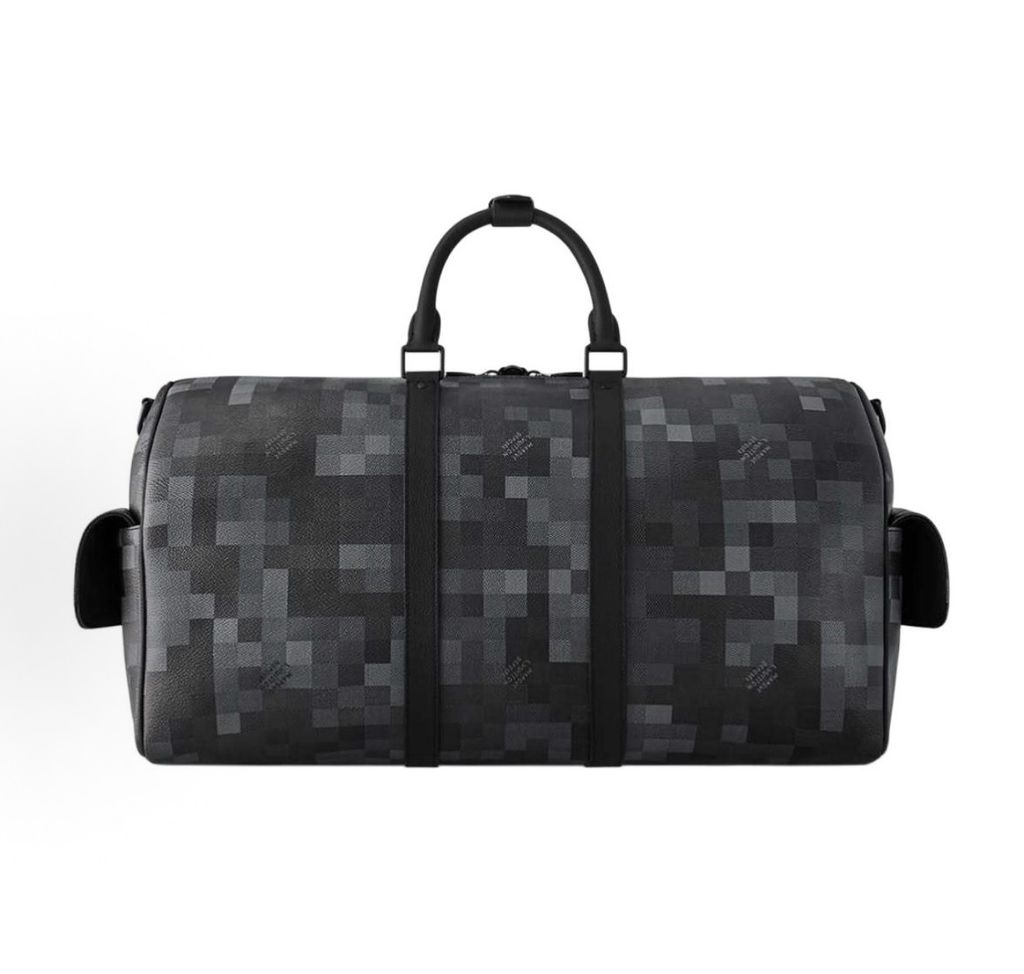 Louis Vuitton Keepall Bandoulière 50 M14957 Damoflage Black Travel Bag