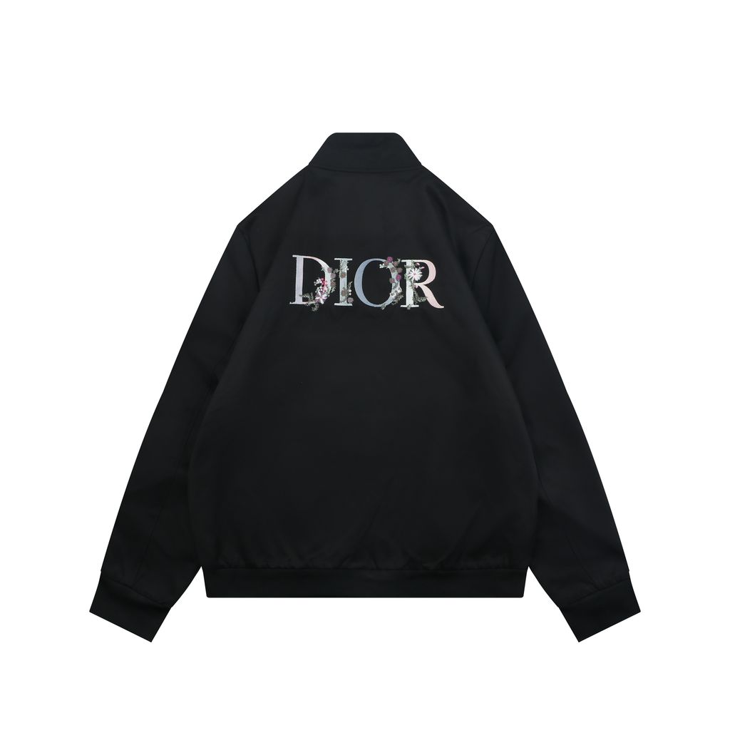 Christian Dior floral letter back jacket 80s inspired custom dyed fabric unisex designer outerwear S-XL