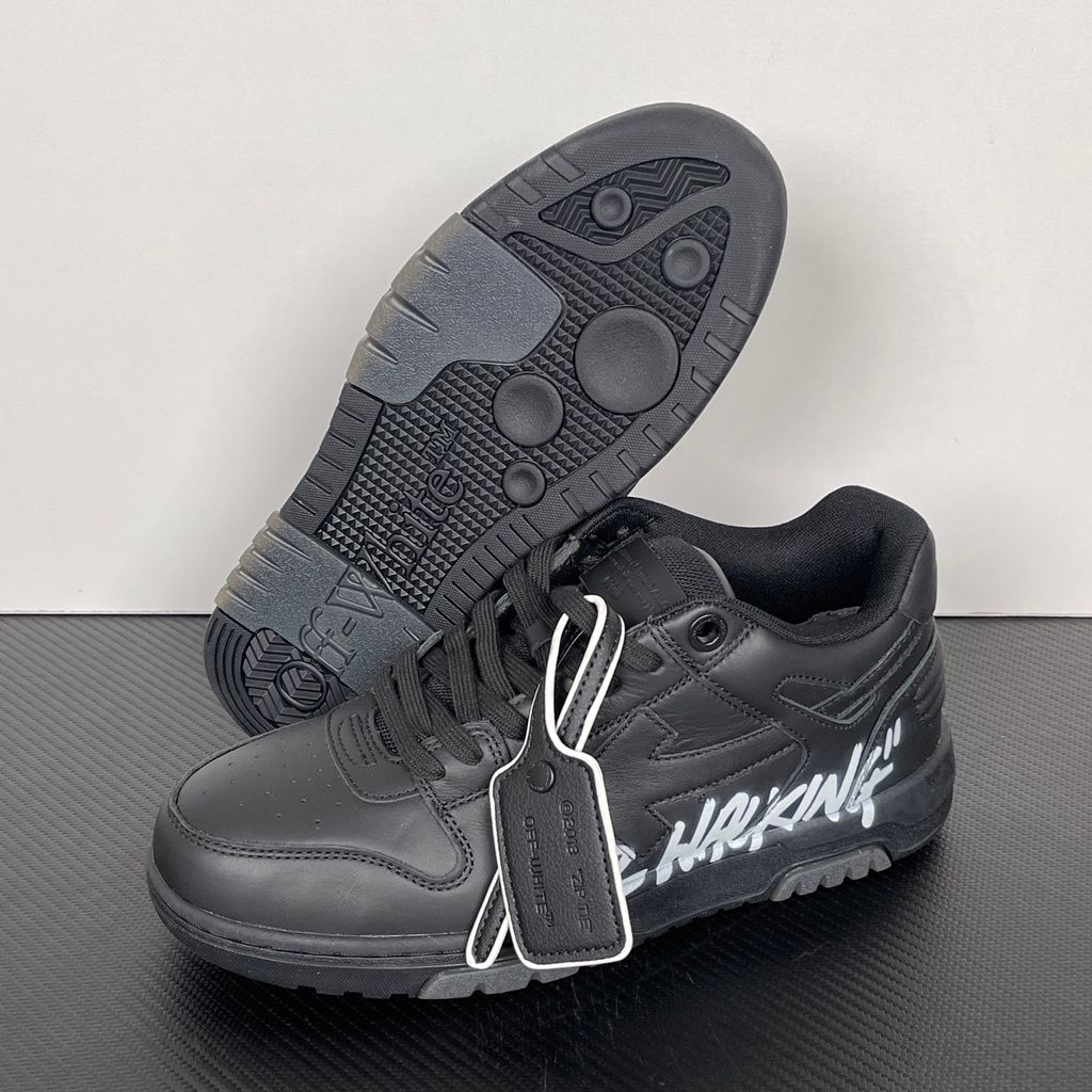 Off-White Out Of Office For Walking OMIA189C99LEA0081001 Black White Sneakers
