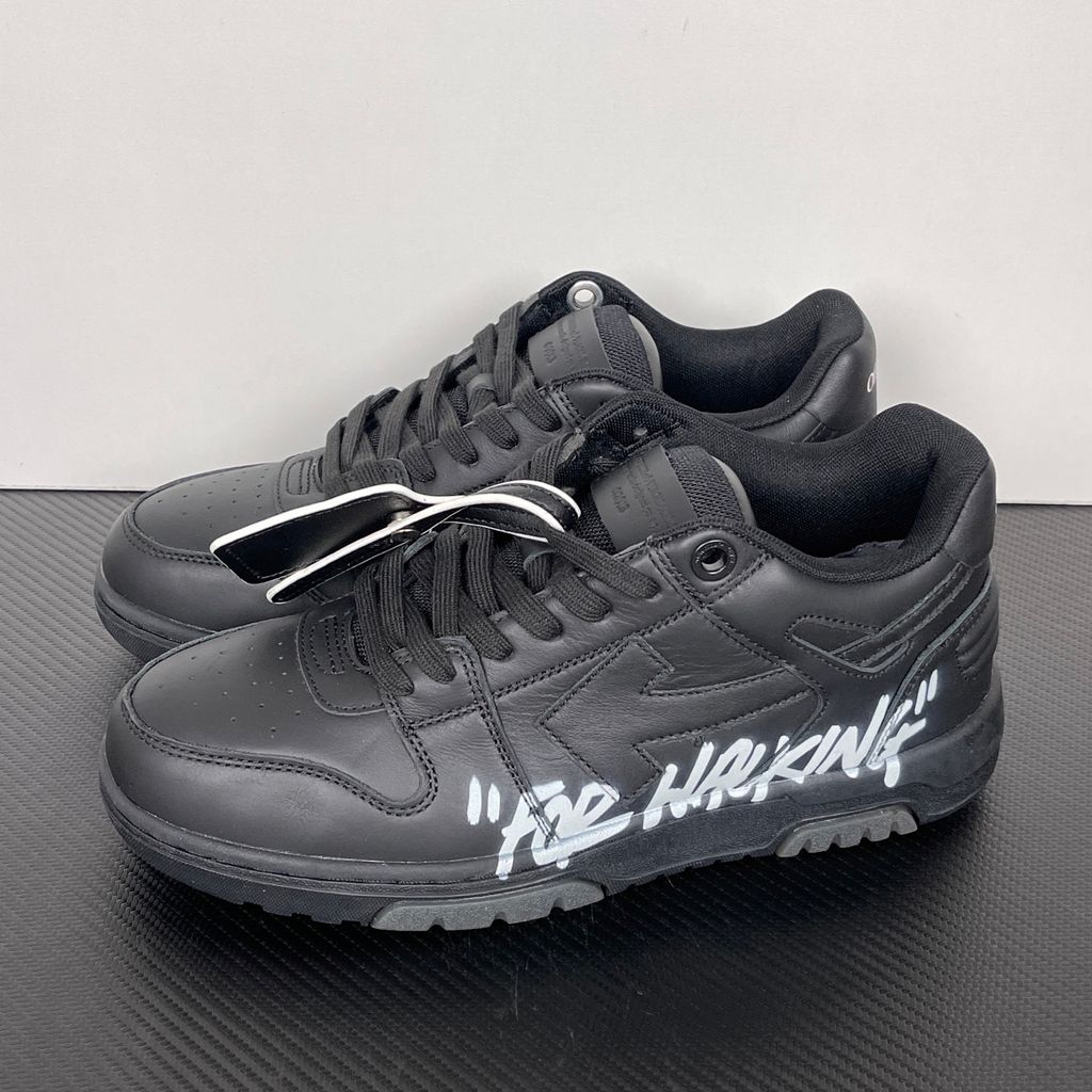 Off-White Out Of Office For Walking OMIA189C99LEA0081001 Black White Sneakers