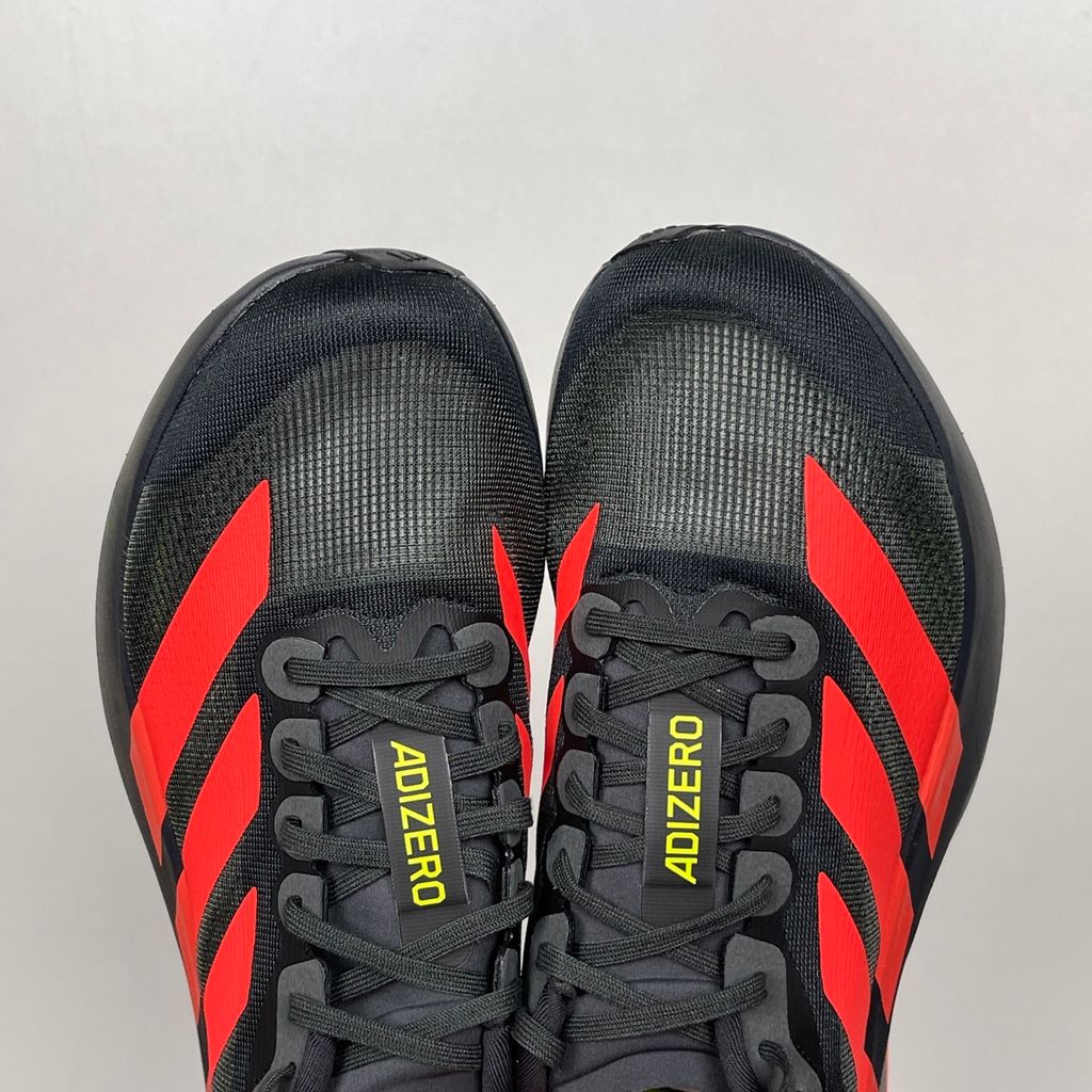 adidas Adizero EVO SL JR3414 Carbon Lucid Red Solar Slime Running Shoes