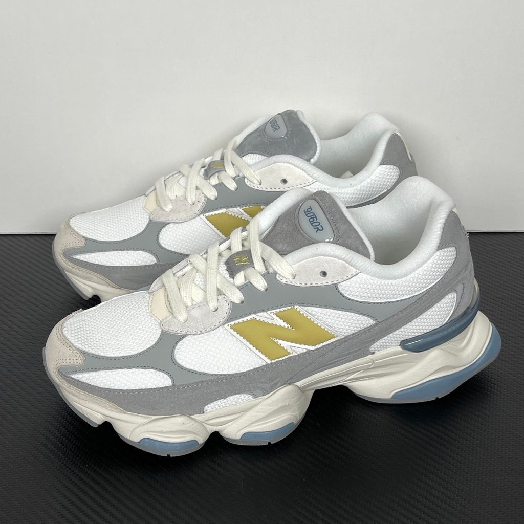 Shop New Balance Night Lights 9060R U90609BO in Sea Salt, Fresh Air and Slate Grey with suede and mesh upper, ABZORB cushioning and updated 9060R design.