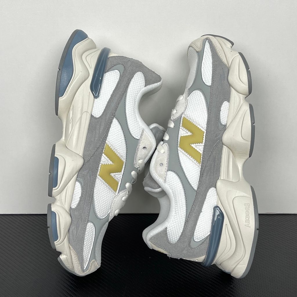 Shop New Balance Night Lights 9060R U90609BO in Sea Salt, Fresh Air and Slate Grey with suede and mesh upper, ABZORB cushioning and updated 9060R design.
