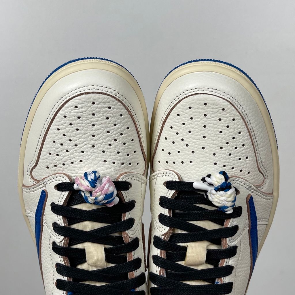 Fragment Design x Travis Scott Air Jordan 1 Low OG SP DM7866-104 Sail Military Blue