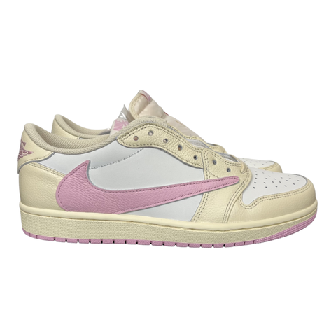 Travis Scott x Air Jordan 1 Low OG SP IQ7604-100 Muslin Shy Pink Sneakers