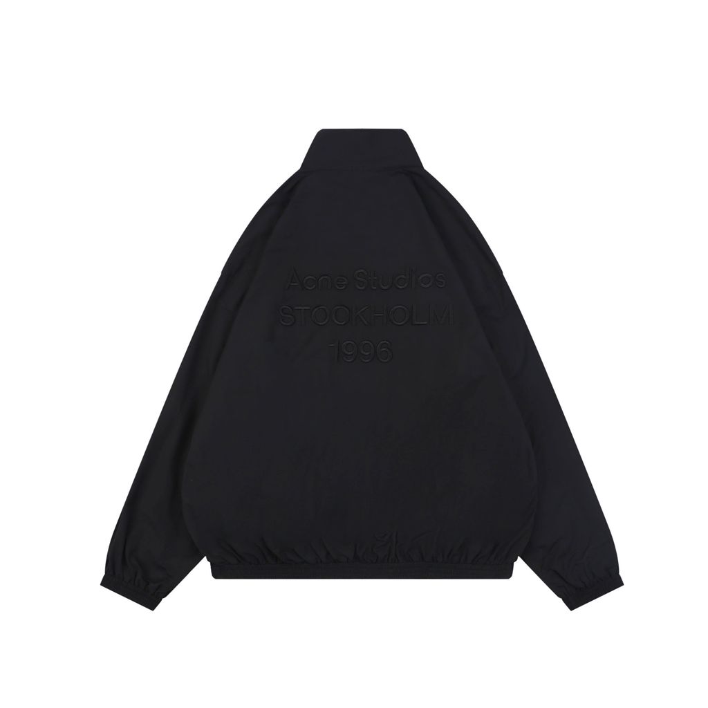 Acne Studios 1996 back embroidered jacket relaxed fit custom woven fabric breathable mesh lining unisex outerwear M-XXL
