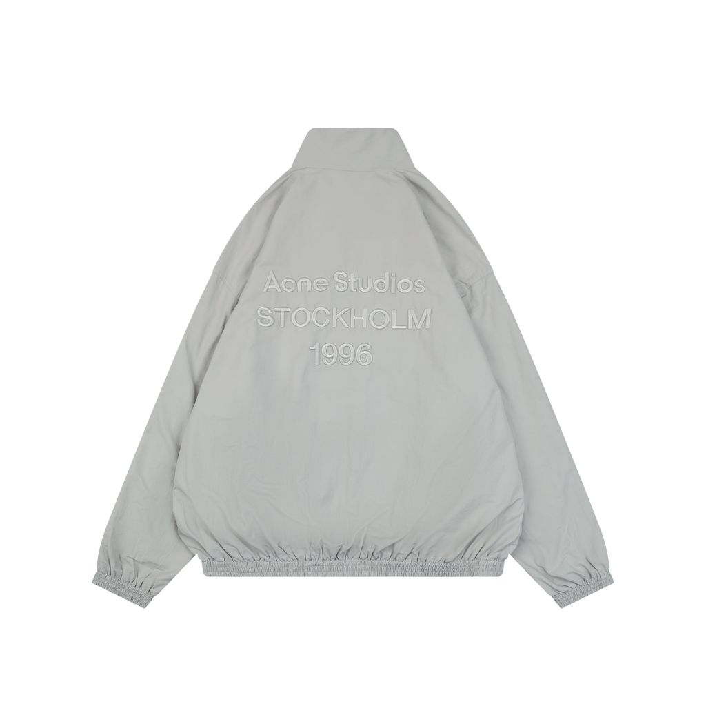 Acne Studios 1996 back embroidered jacket relaxed fit custom woven fabric breathable mesh lining unisex outerwear M-XXL