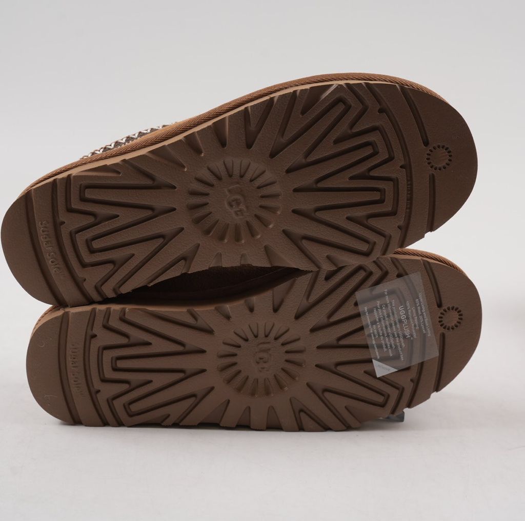 Shop UGG Women's Tasman II 1174470-CHE in Chestnut with suede upper, signature UGGbraid, 17mm sheepskin lining and Sugarcane EVA outsole.