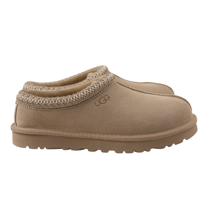 Shop UGG Women's Tasman II 1174470-MUSR in Mushroom suede with 17mm sheepskin lining, UGGbraid collar and lightweight Sugarcane EVA outsole.