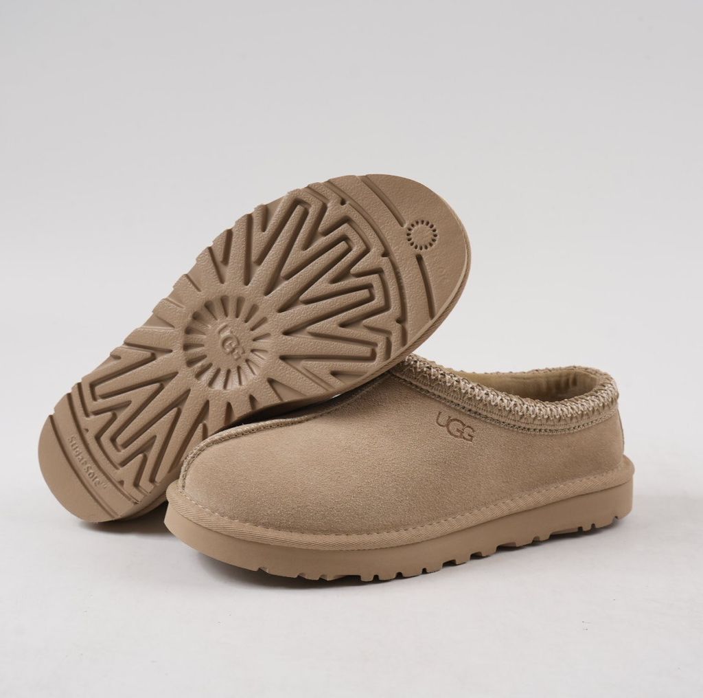 Shop UGG Women's Tasman II 1174470-MUSR in Mushroom suede with 17mm sheepskin lining, UGGbraid collar and lightweight Sugarcane EVA outsole.