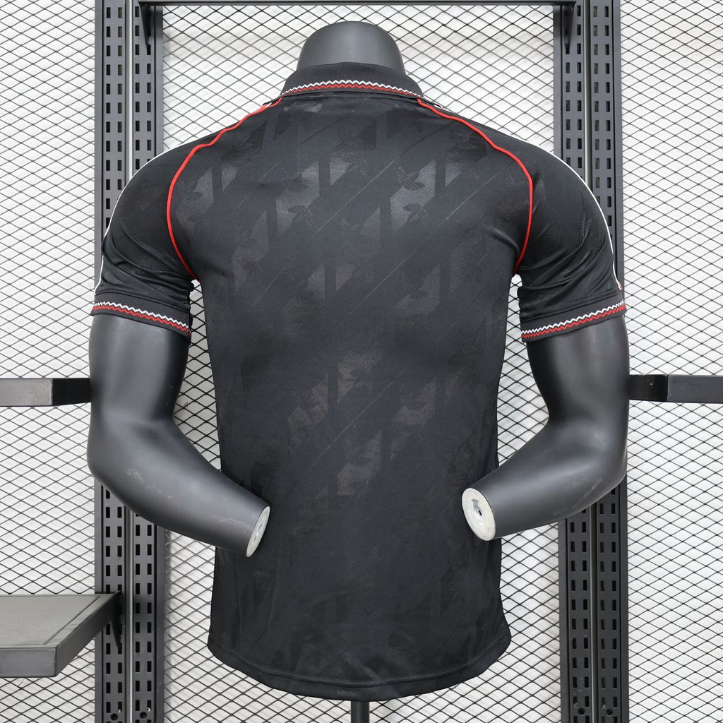 Manchester United retro black jersey classic football shirt vintage inspired soccer top sizes S-3XL