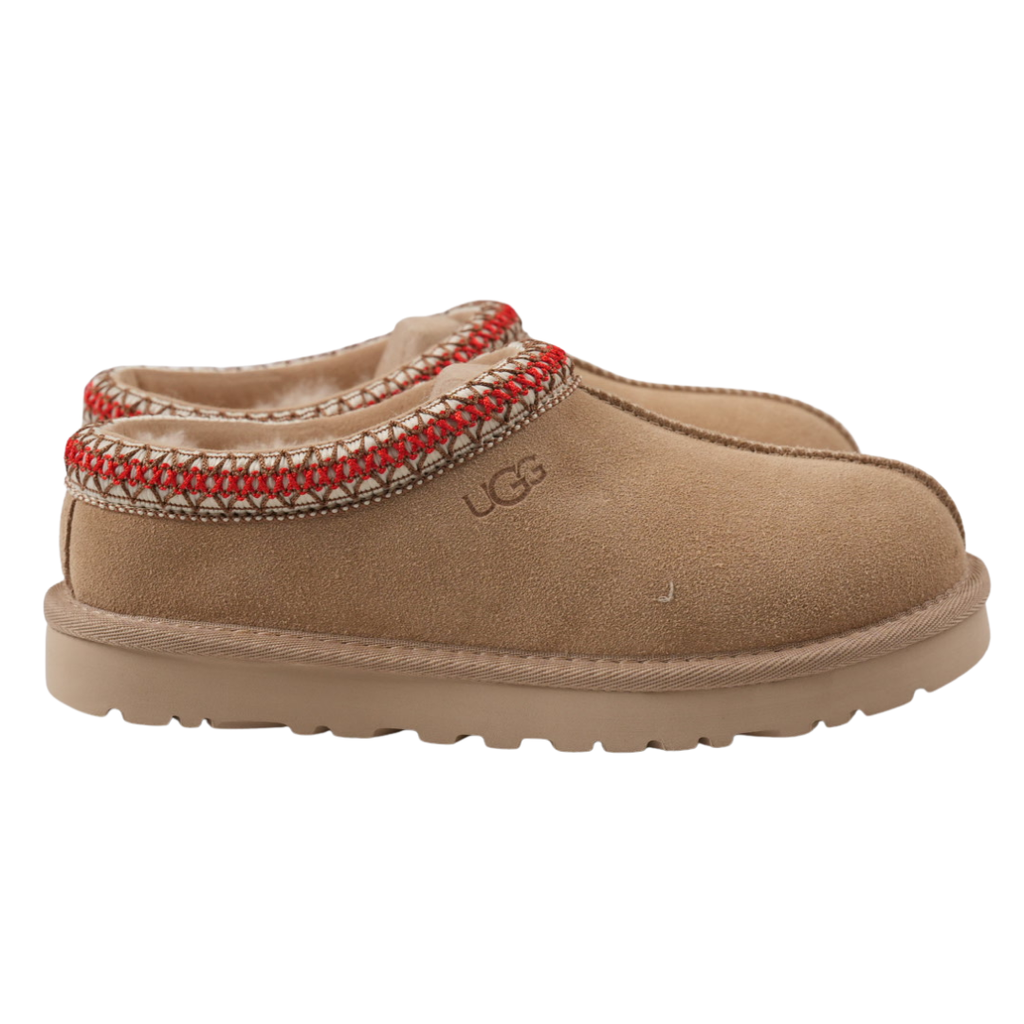 UGG Women's Tasman II 1174470-SDDR Sand Dark Cherry Suede Slippers