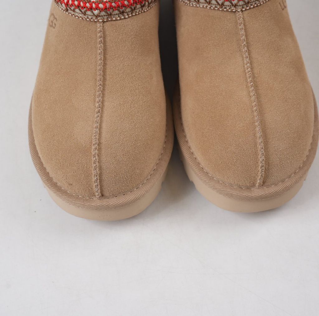 UGG Women's Tasman II 1174470-SDDR Sand Dark Cherry Suede Slippers