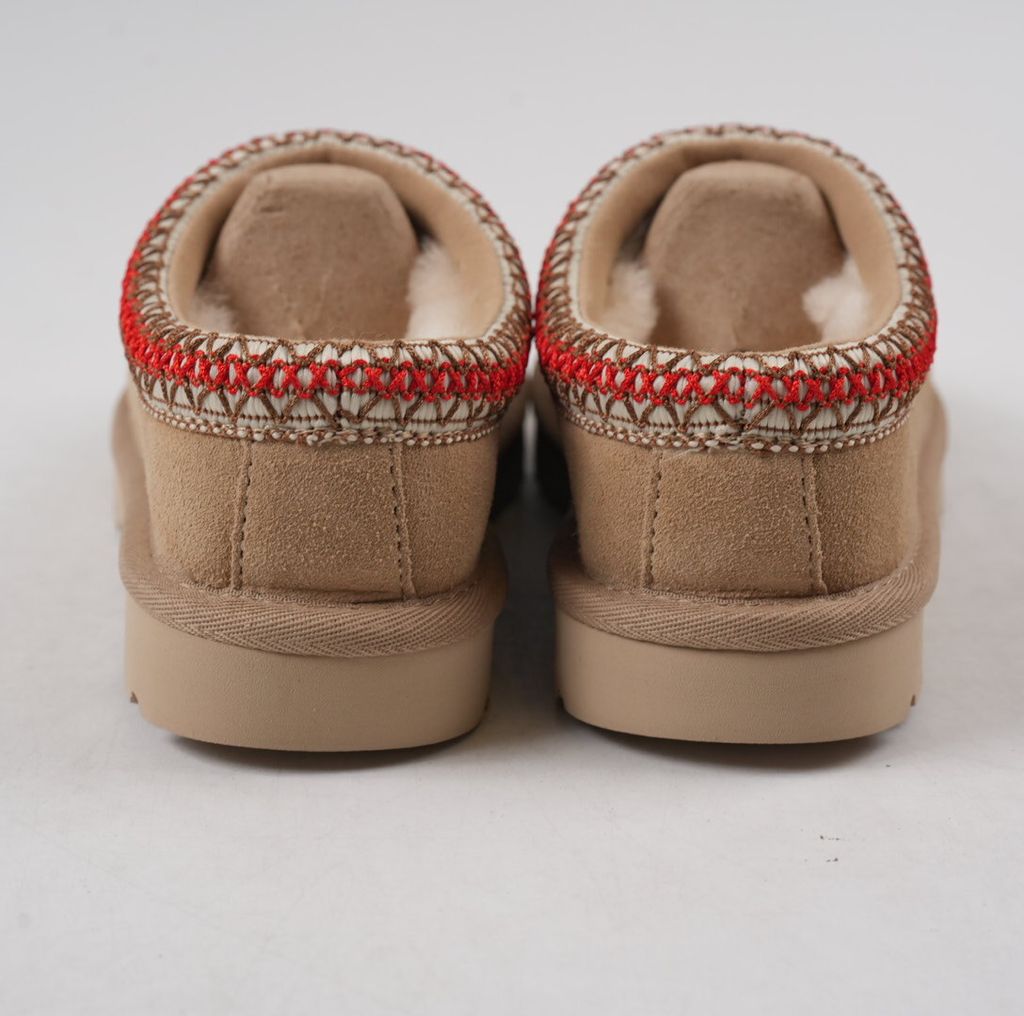 UGG Women's Tasman II 1174470-SDDR Sand Dark Cherry Suede Slippers