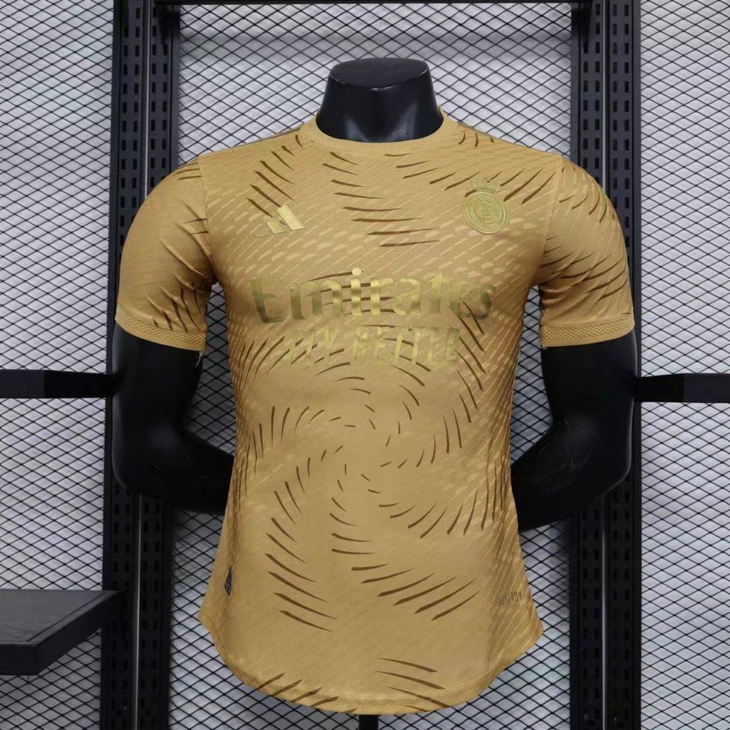 Real Madrid special edition gold player version jersey football shirt soccer top sizes S-3XL