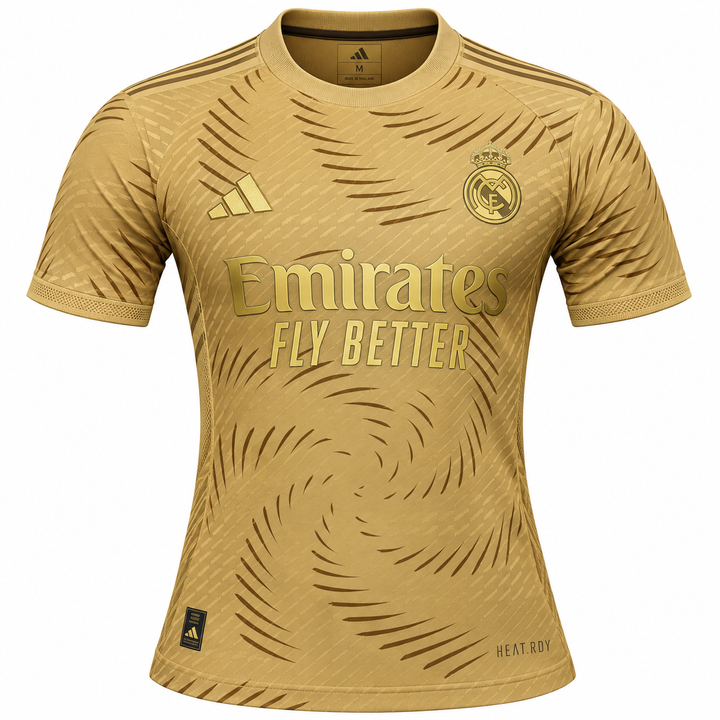 Real Madrid special edition gold player version jersey football shirt soccer top sizes S-3XL