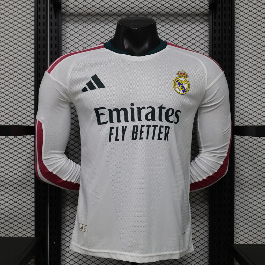Real Madrid 2026 home long sleeve jersey football shirt soccer top classic home kit sizes S-3XL