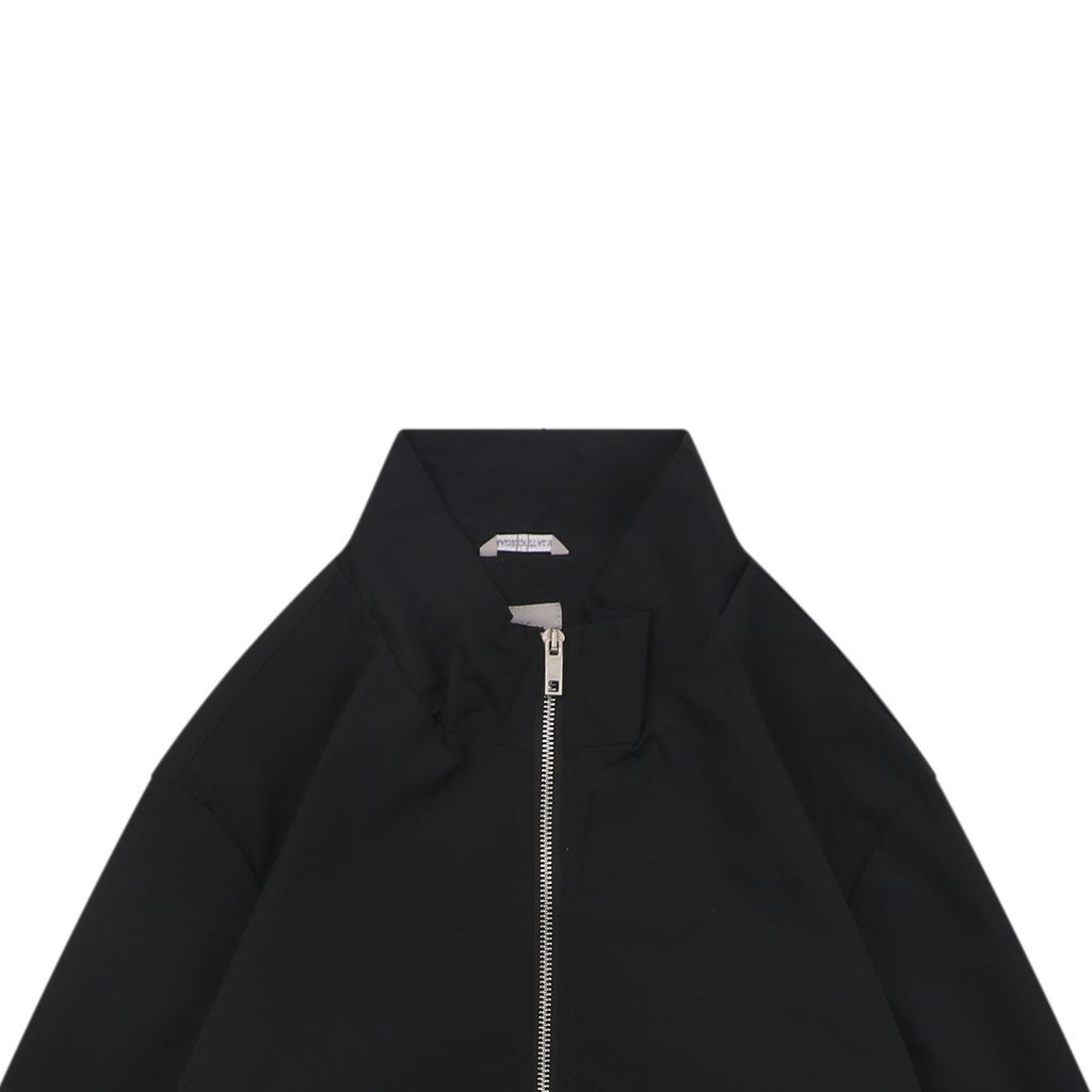 Christian Dior side slogan embroidered high collar jacket technical fabric zip outerwear ribbed cuffs hem structured jacket sizes M-3XL