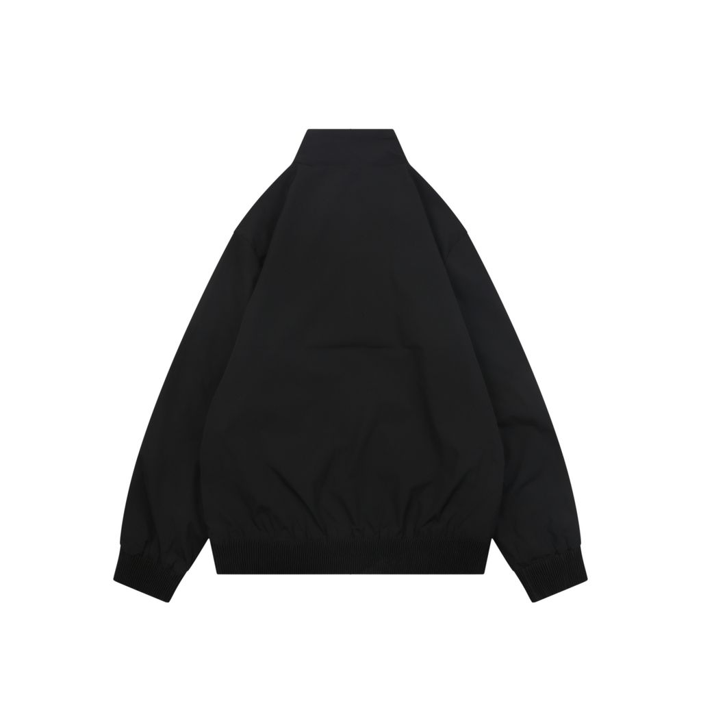 Christian Dior side slogan embroidered high collar jacket technical fabric zip outerwear ribbed cuffs hem structured jacket sizes M-3XL