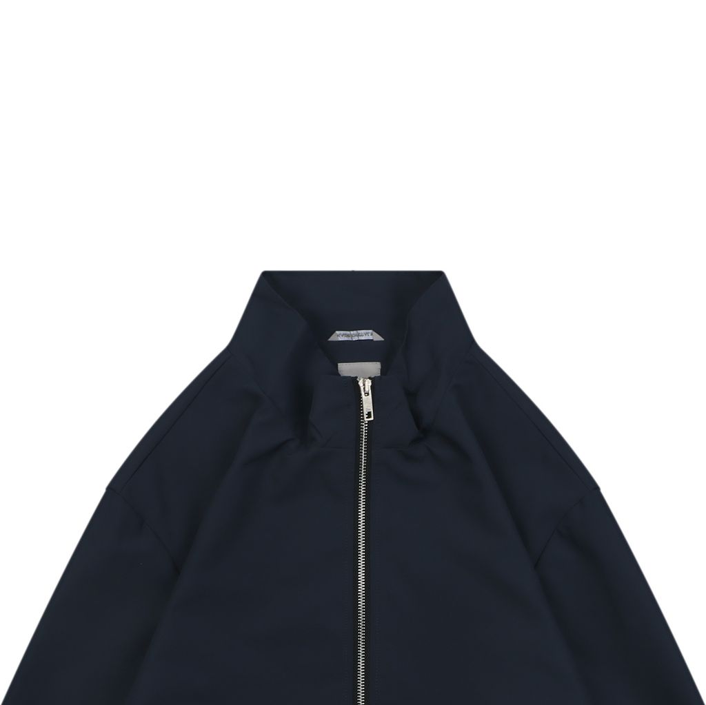 Christian Dior side slogan embroidered high collar jacket technical fabric zip outerwear ribbed cuffs hem structured jacket sizes M-3XL