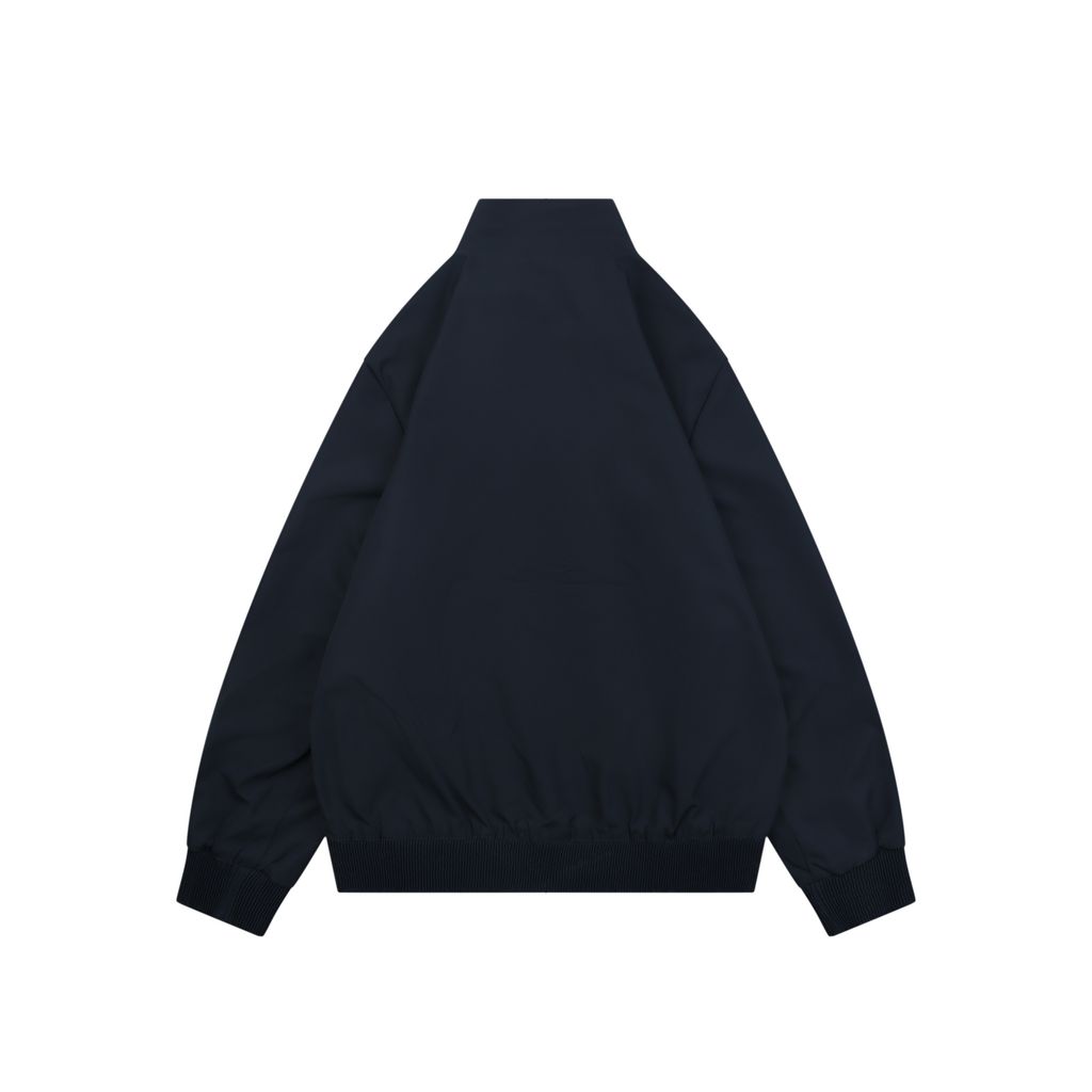 Christian Dior side slogan embroidered high collar jacket technical fabric zip outerwear ribbed cuffs hem structured jacket sizes M-3XL