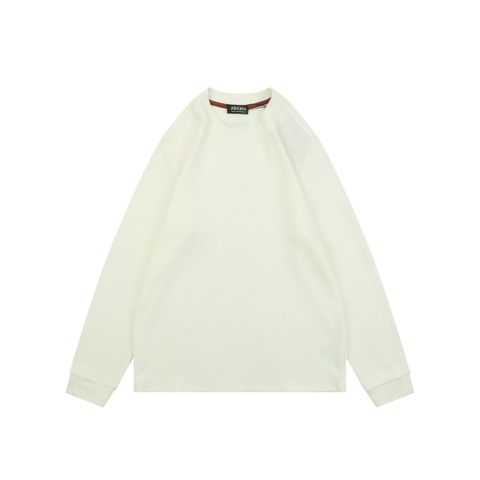 Zegna small logo crew neck sweatshirt retro inspired custom dyed soft fabric unisex pullover sizes L-3XL