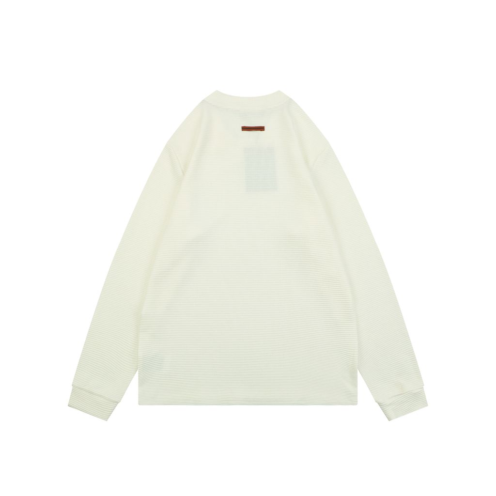 Zegna small logo crew neck sweatshirt retro inspired custom dyed soft fabric unisex pullover sizes L-3XL