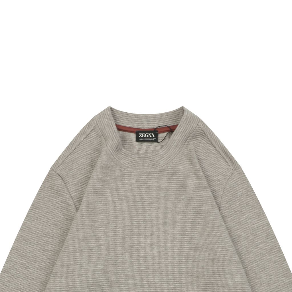 Zegna small logo crew neck sweatshirt retro inspired custom dyed soft fabric unisex pullover sizes L-3XL