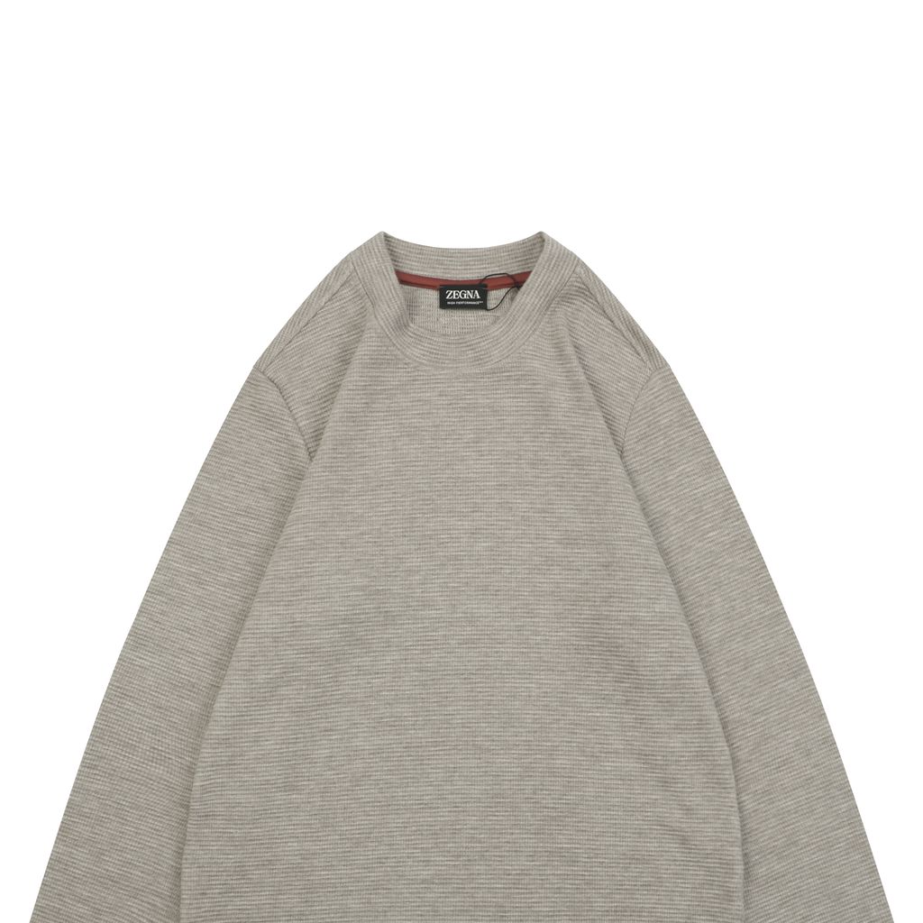 Zegna small logo crew neck sweatshirt retro inspired custom dyed soft fabric unisex pullover sizes L-3XL