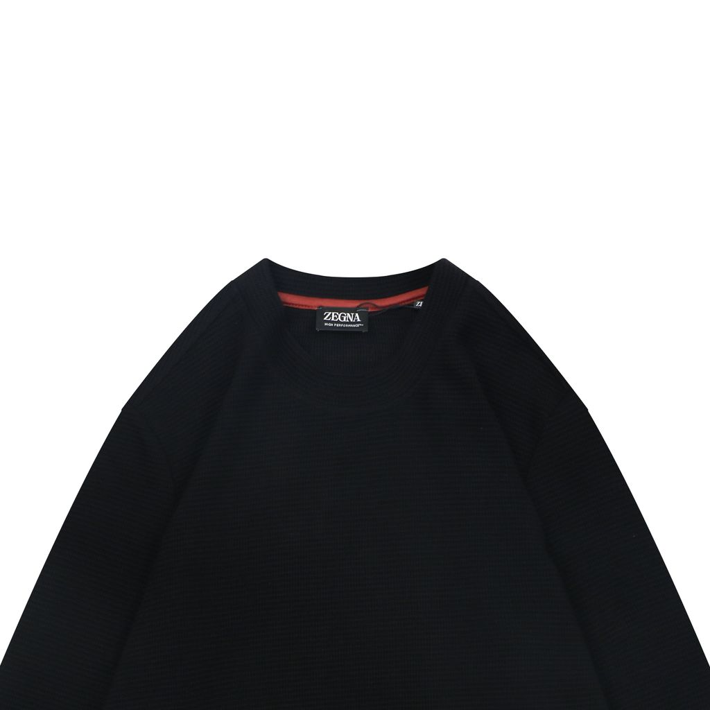 Zegna small logo crew neck sweatshirt retro inspired custom dyed soft fabric unisex pullover sizes L-3XL