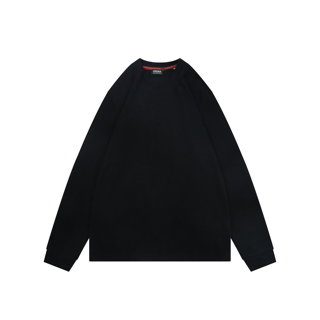 Zegna small logo crew neck sweatshirt retro inspired custom dyed soft fabric unisex pullover sizes L-3XL