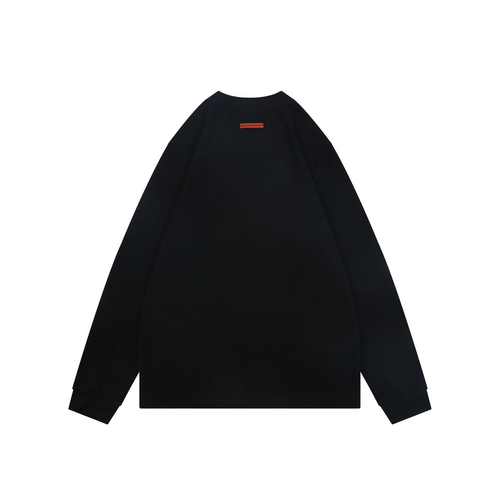 Zegna small logo crew neck sweatshirt retro inspired custom dyed soft fabric unisex pullover sizes L-3XL