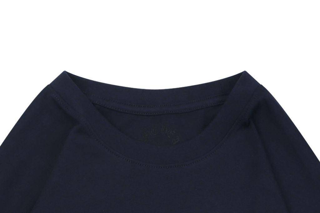 Chrome Hearts cross vine sword print long sleeve T-shirt navy 220g brushed cotton relaxed unisex graphic tee sizes S-L