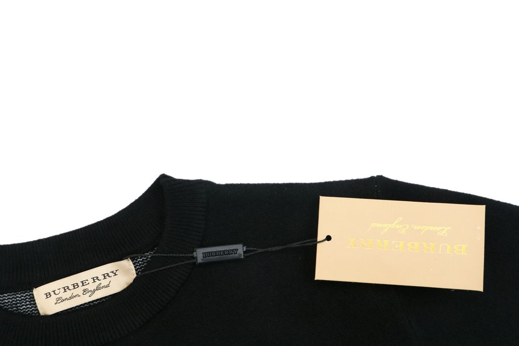 284f321aBurberry line Equestrian Knight crew neck sweater blended knit relaxed fit computerized flat knit pullover sizes S-XL