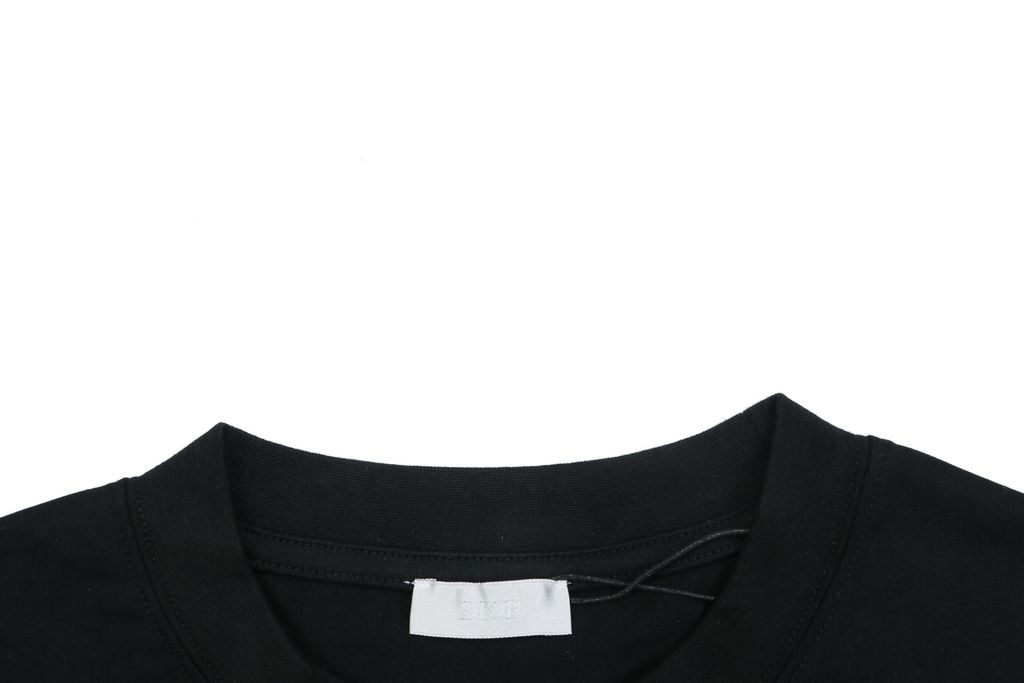 Christian Dior CD chest label long sleeve T-shirt heavyweight fabric relaxed drop shoulder crew neck ribbed cuffs reactive dye streetwear tee sizes S-XL