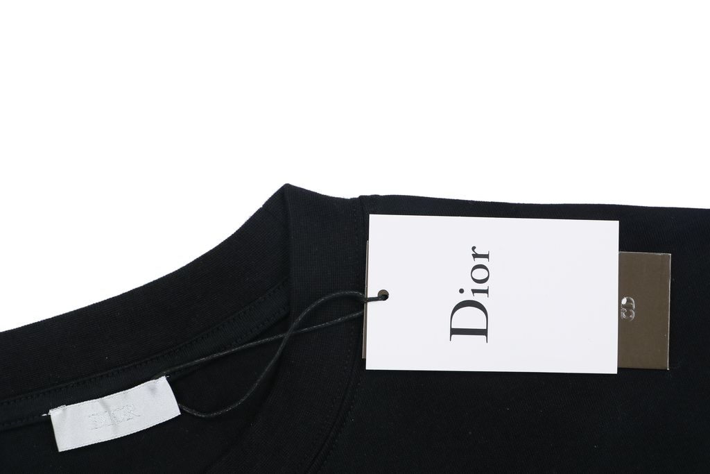 Christian Dior CD chest label long sleeve T-shirt heavyweight fabric relaxed drop shoulder crew neck ribbed cuffs reactive dye streetwear tee sizes S-XL