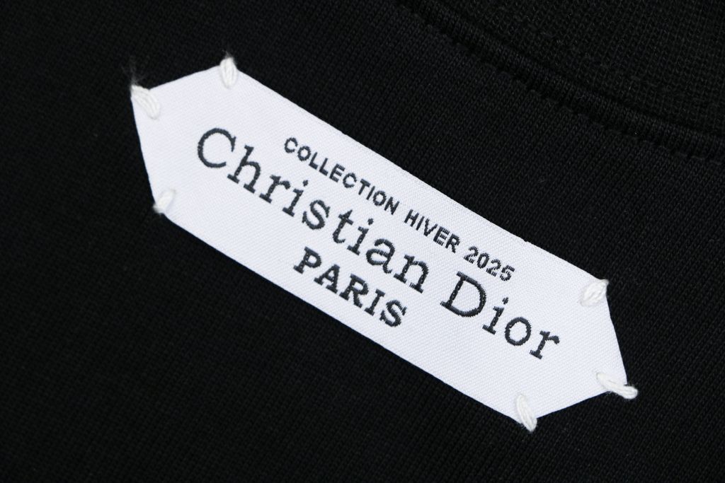 Christian Dior CD chest label long sleeve T-shirt heavyweight fabric relaxed drop shoulder crew neck ribbed cuffs reactive dye streetwear tee sizes S-XL