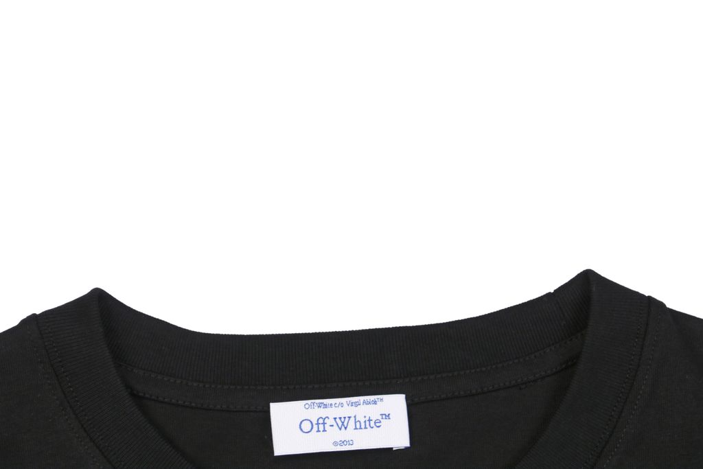 Off White digital headphone arrow print T-shirt 240g 100 cotton jersey oversized streetwear tee Mimaki graphic woven neck label sizes XS-L