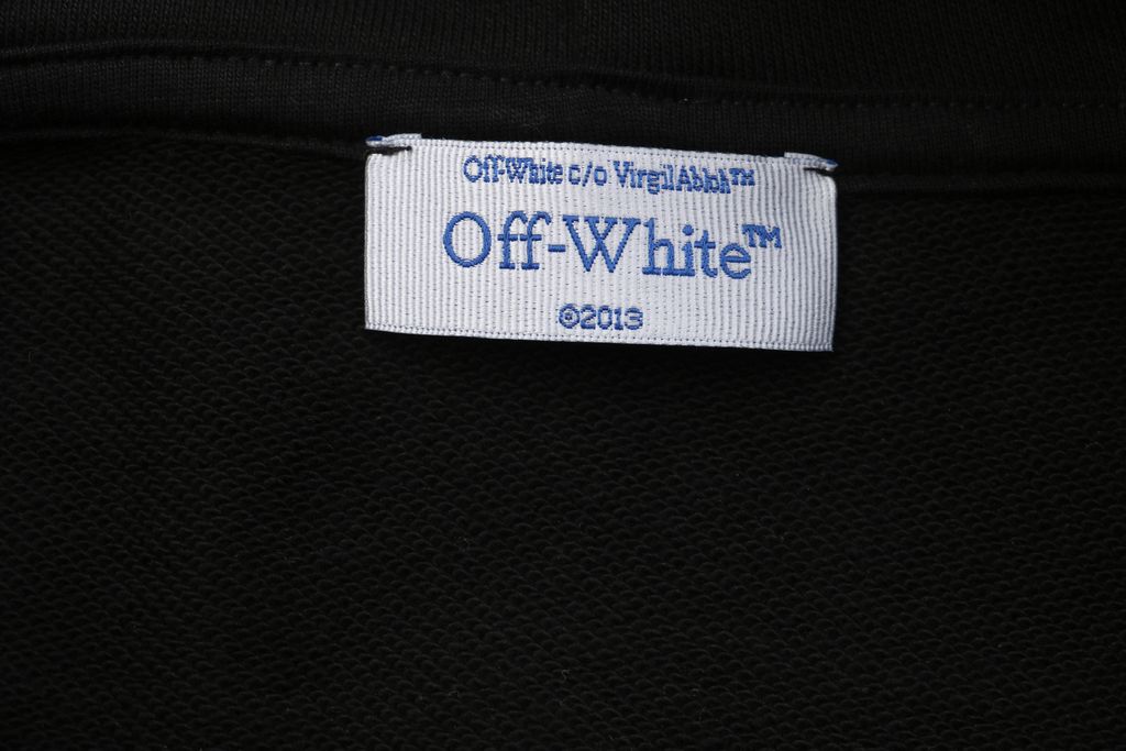 Off White portrait overlay Arrow print hoodie 400g cotton loopback fabric Mimaki graphic custom dyed ribbing pre shrunk pullover sizes XS-L