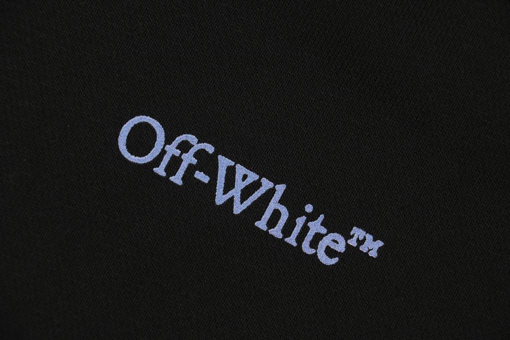 Off White portrait overlay Arrow print hoodie 400g cotton loopback fabric Mimaki graphic custom dyed ribbing pre shrunk pullover sizes XS-L